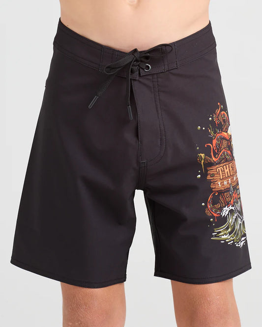 Mad Hueys The Kraken Captain Boardshort Black