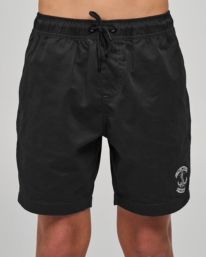 Mad Hueys Skull Anchor Swim Volley Short Black