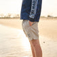 Mad Hueys Skull Anchor Swim Volley Short Taupe