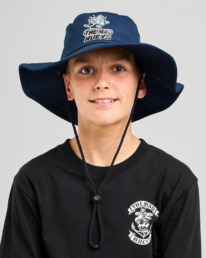 Mad Hueys Wide Brim Hat Great Bite Shark