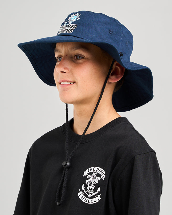 Mad Hueys Wide Brim Hat Great Bite Shark