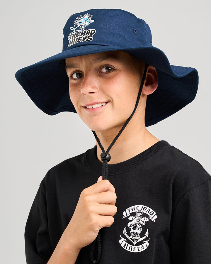 Mad Hueys Wide Brim Hat Great Bite Shark