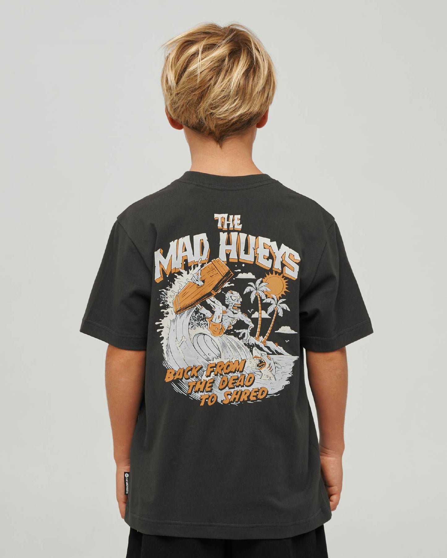 Mad Hueys Shred Dead Tee Vintage Black