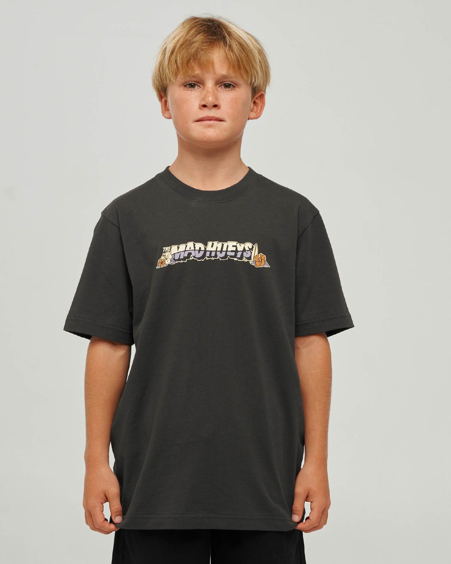 Mad Hueys Surfing Hueys Tee Vintage Black