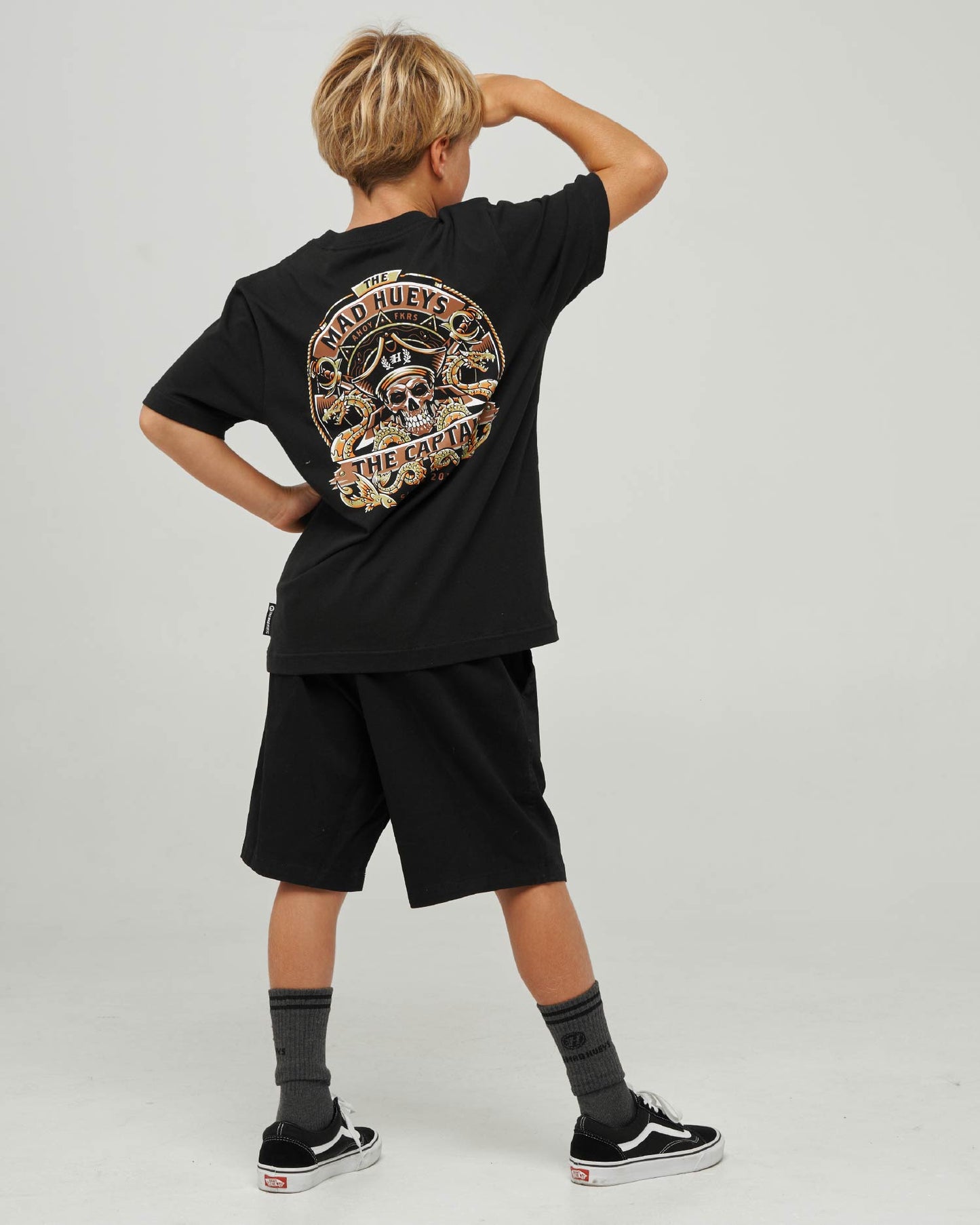 Mad Hueys Dragon Captain Tee Black