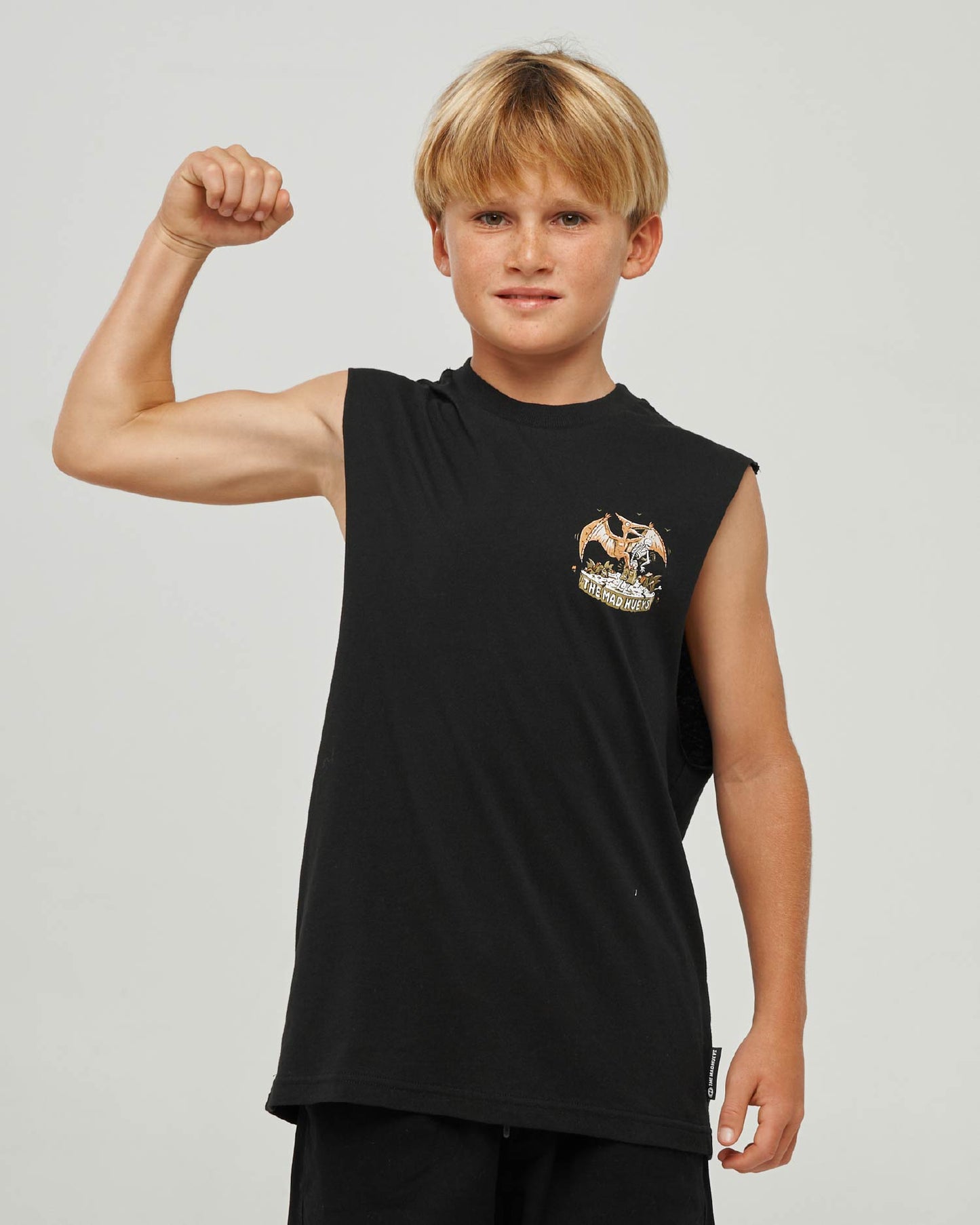Mad Hueys Terodactyl Muscle Tee Black