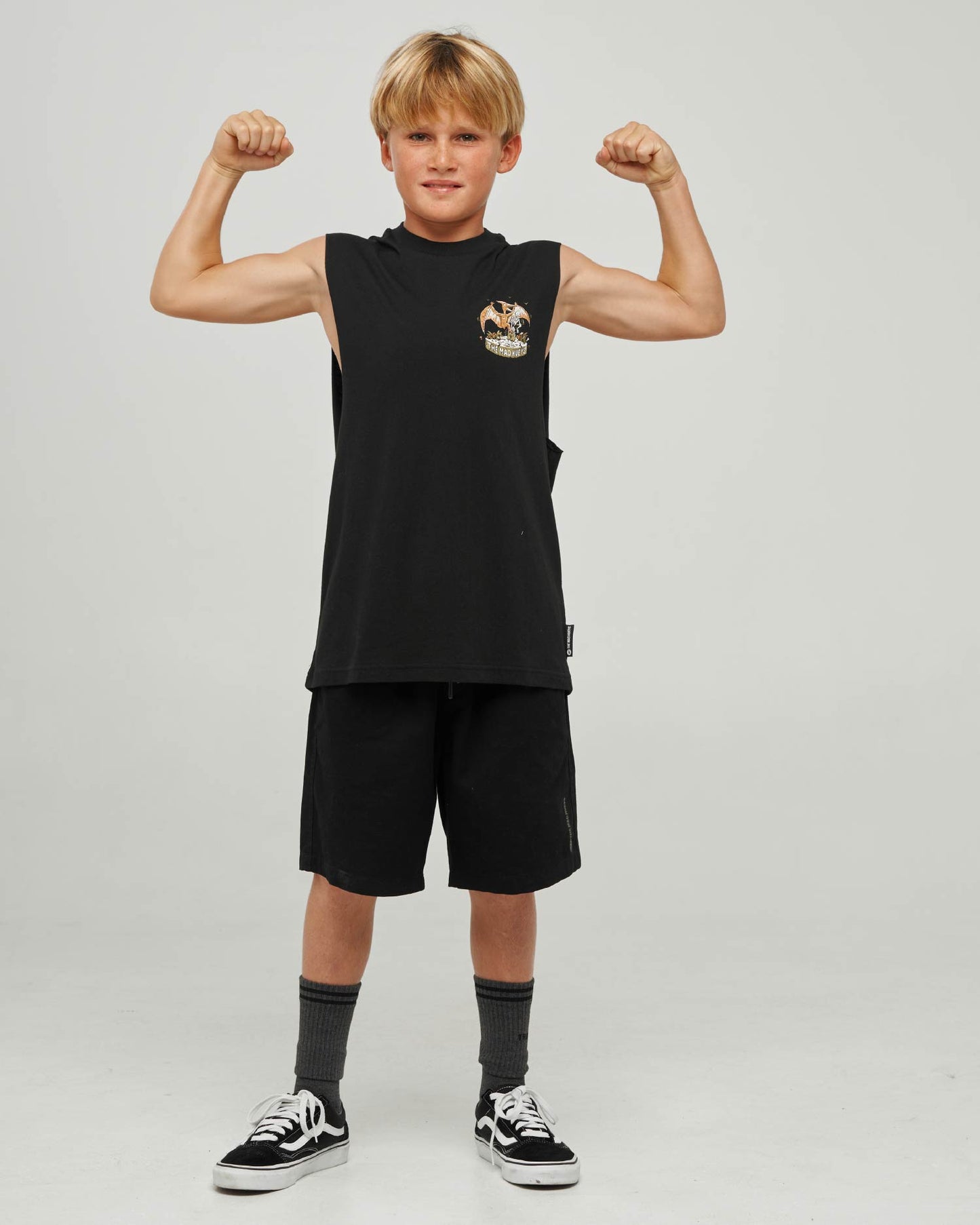 Mad Hueys Terodactyl Muscle Tee Black