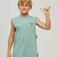 Mad Hueys Shred Dead Muscle Tee Seafoam