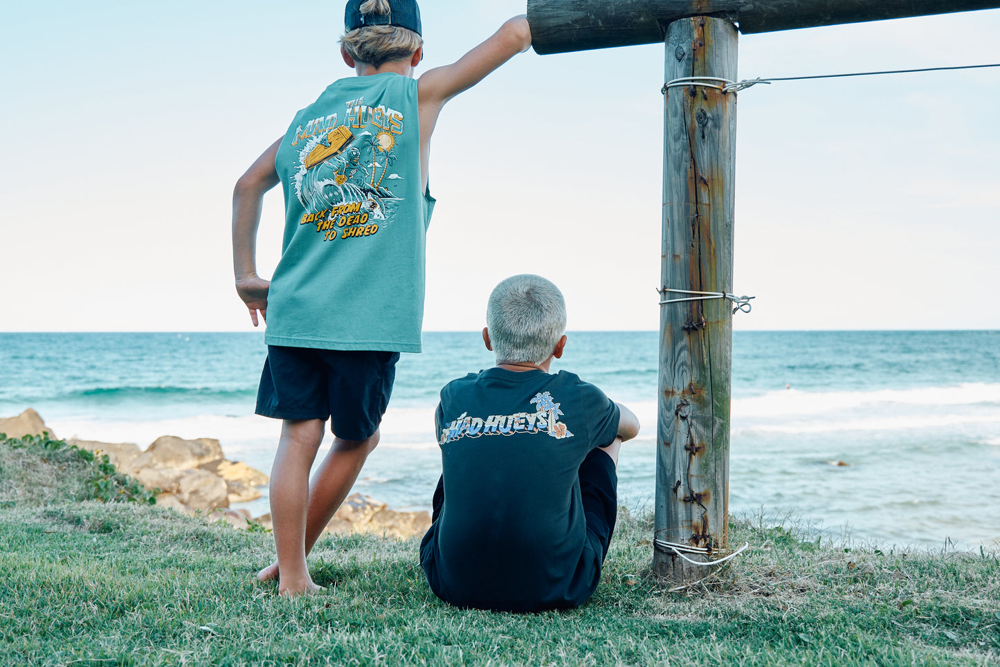 Mad Hueys Shred Dead Muscle Tee Seafoam