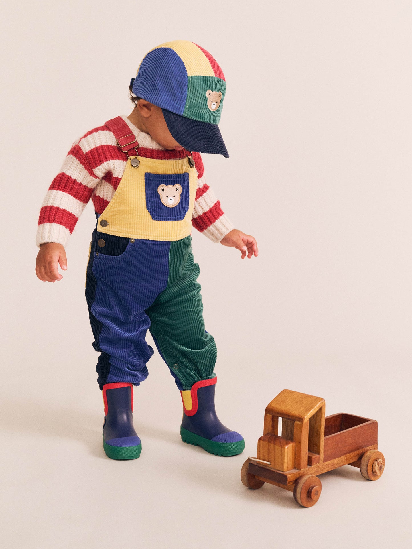 Huxbaby Colour Block Cord Overalls