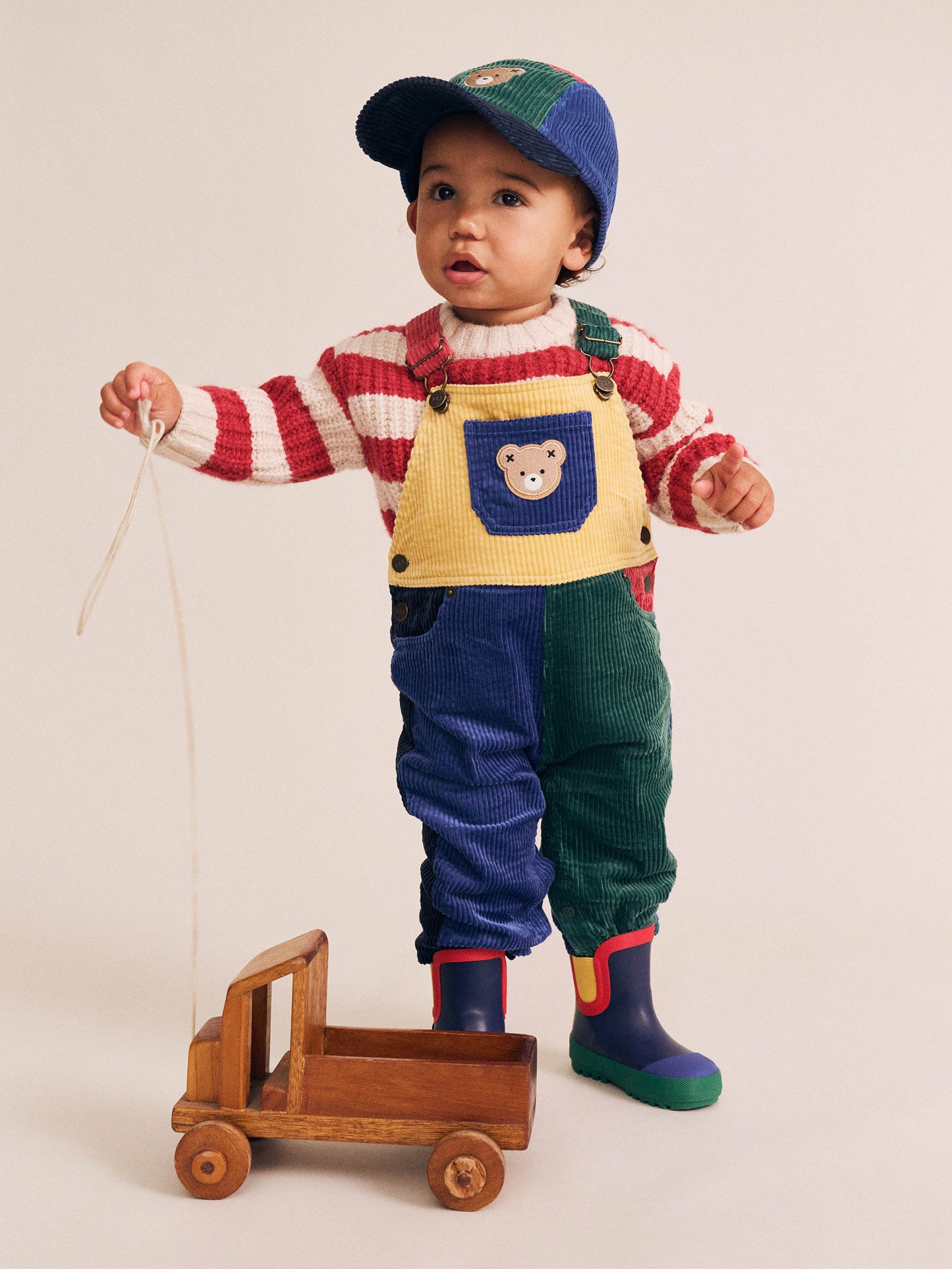 Huxbaby Colour Block Cord Overalls