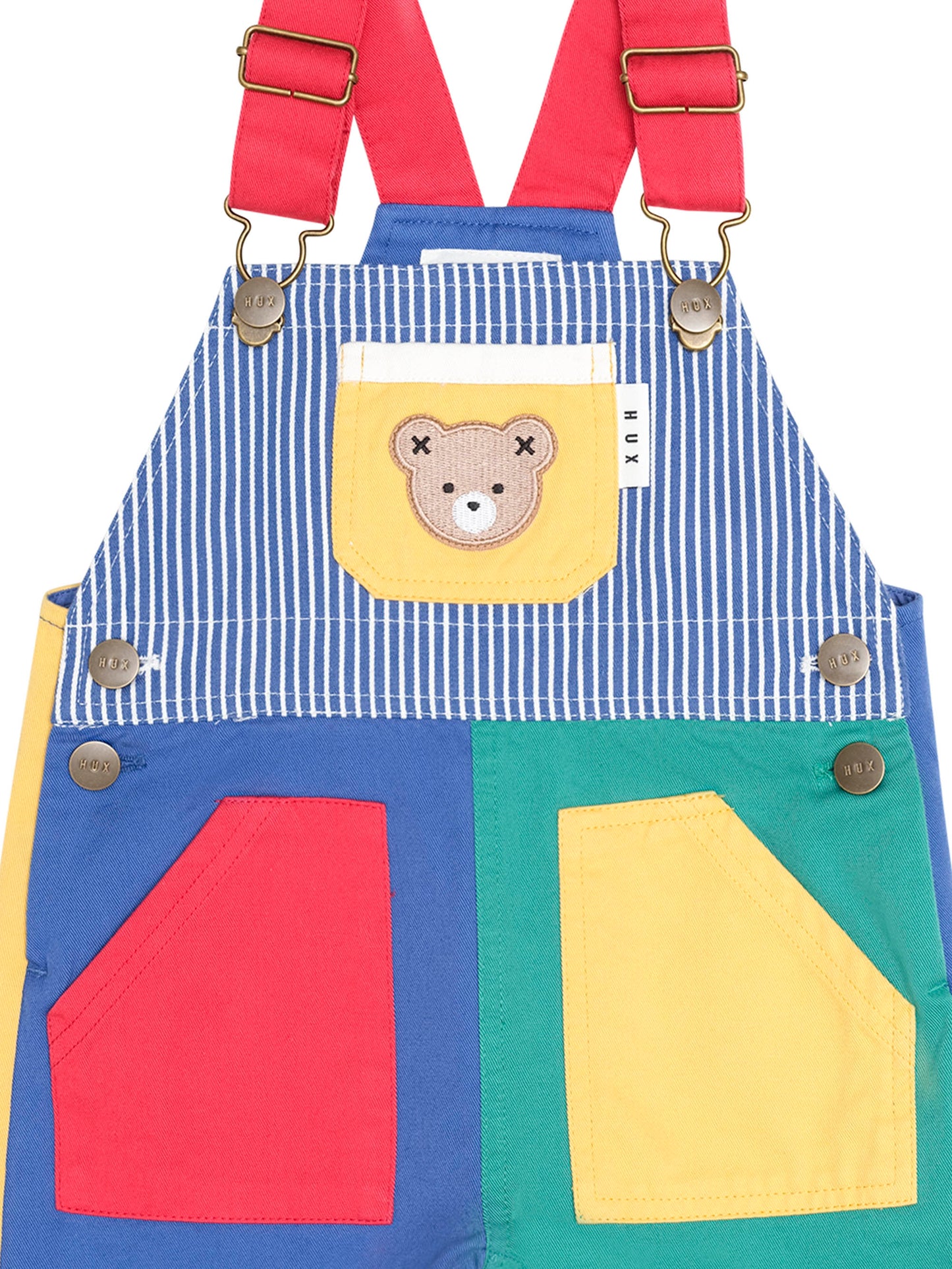 Huxbaby Colour Block Pocket Shortall | Overall