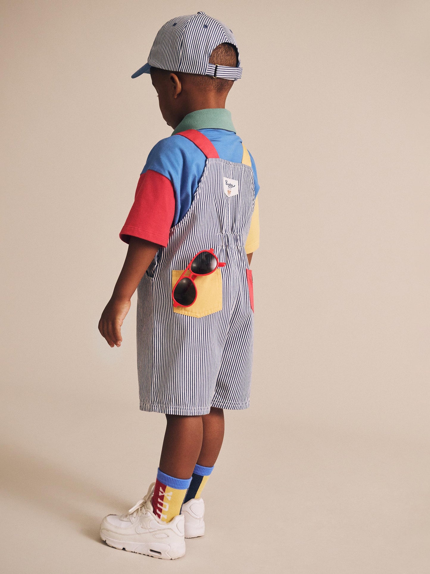 Huxbaby Classic Stripe Short Overalls