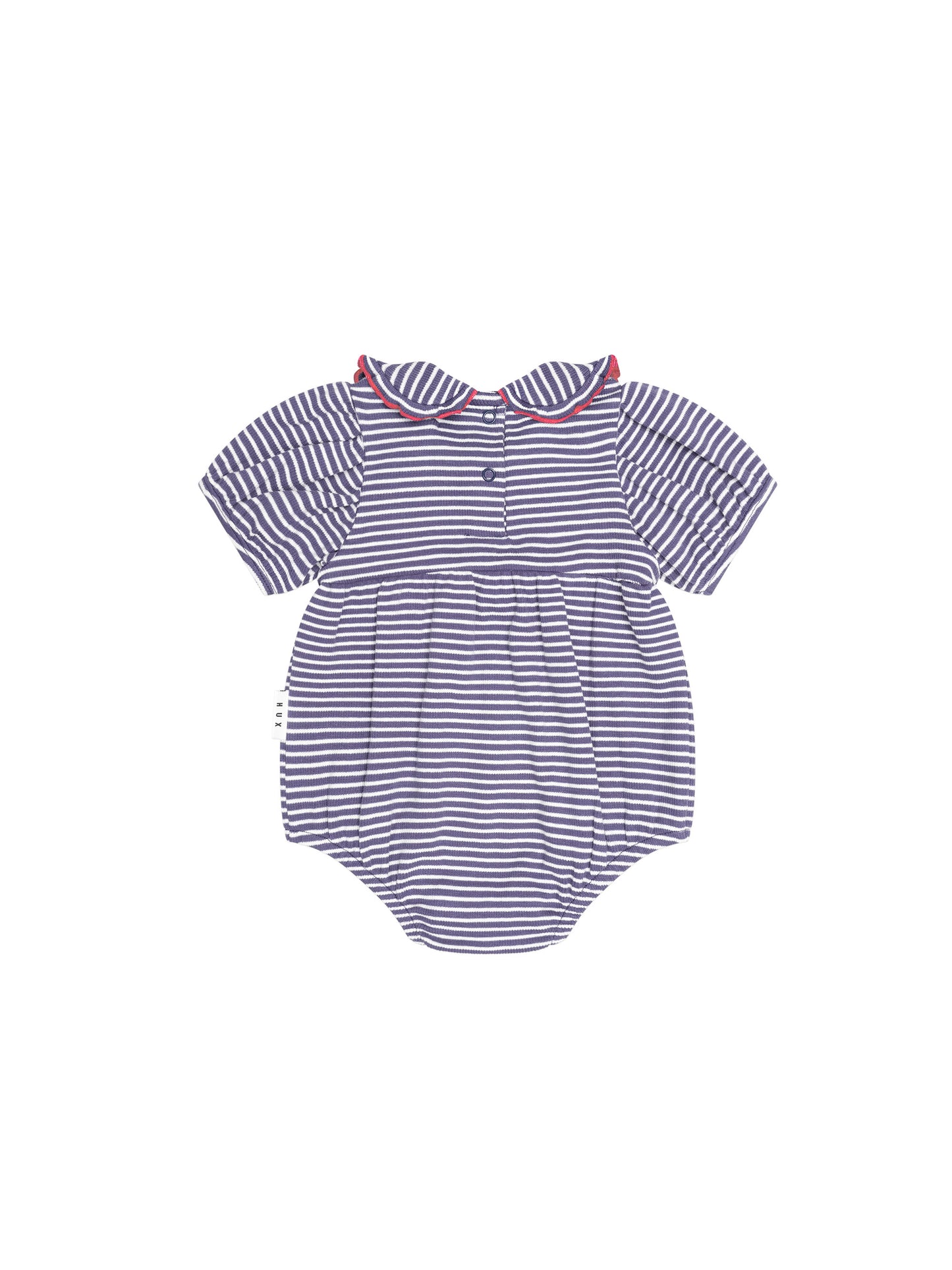 Huxbaby Ink Stripe Rib Collar Romper