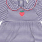 Huxbaby Ink Stripe Rib Collar Romper