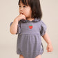 Huxbaby Ink Stripe Rib Collar Romper