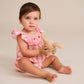 Huxbaby Floral Embroidery Stripe Playsuit Vintage Pink | Almond Milk