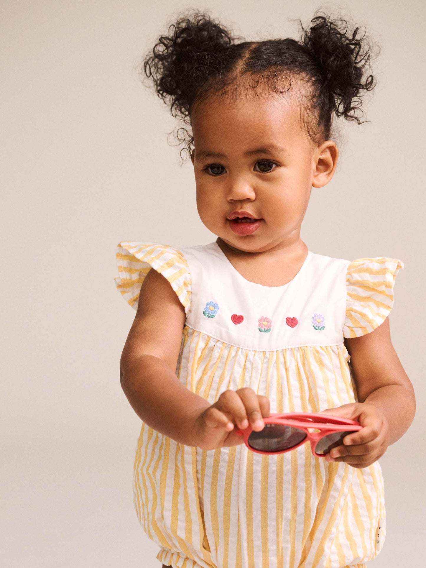 Huxbaby Flower Field Stripe Playsuit