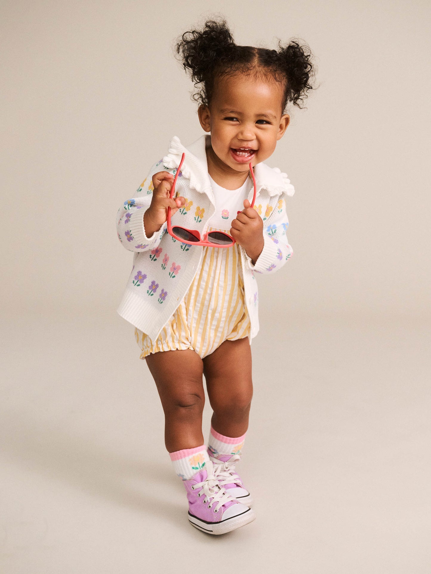 Huxbaby Flower Field Stripe Playsuit