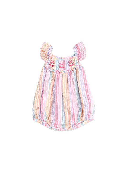 Huxbaby Rainbow Stripe Frill Playsuit