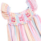 Huxbaby Rainbow Stripe Frill Playsuit