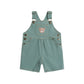 Huxbaby Denim Short Overall Green