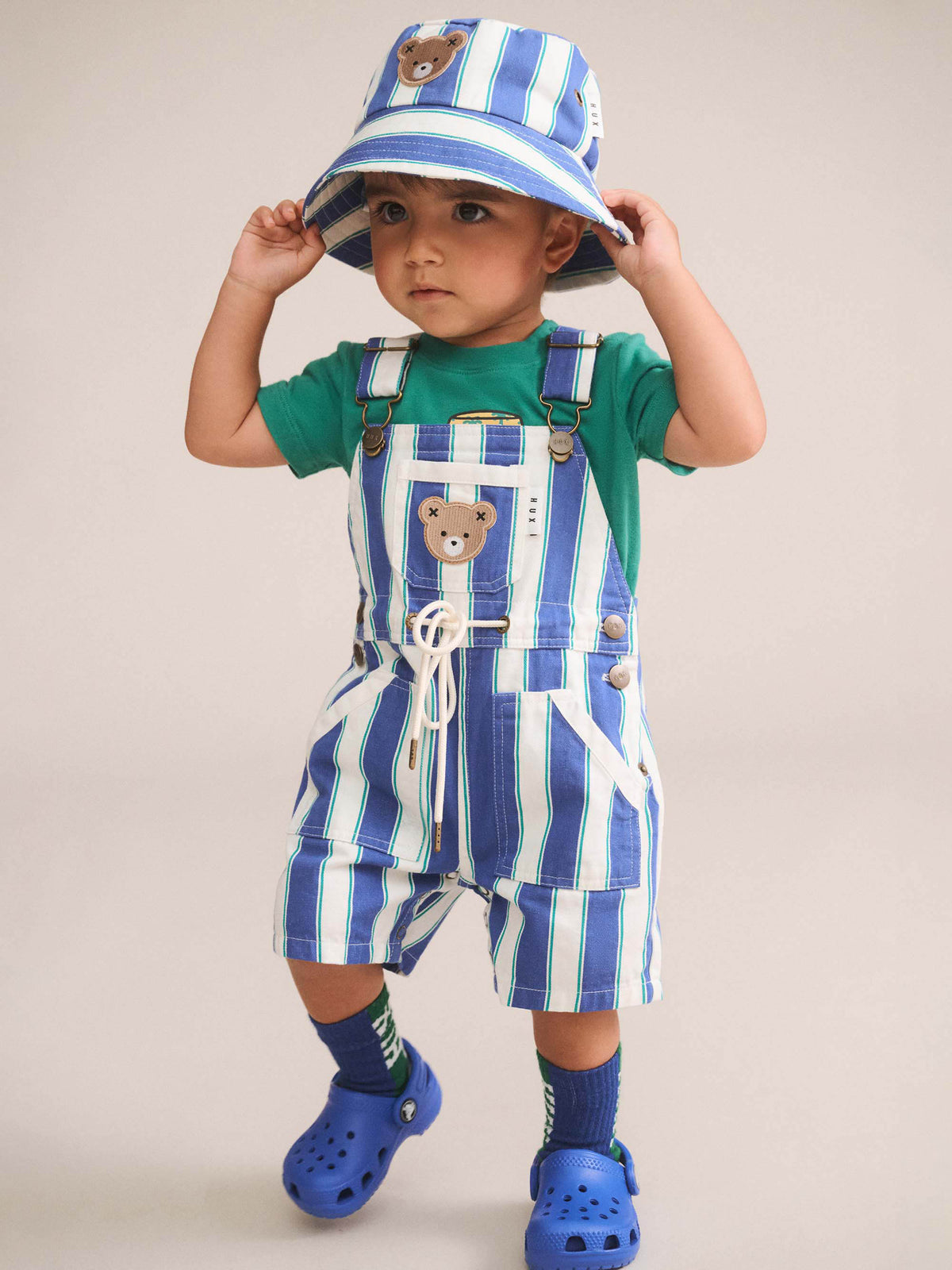 Huxbaby Tropical Stripe Shortall | Overall