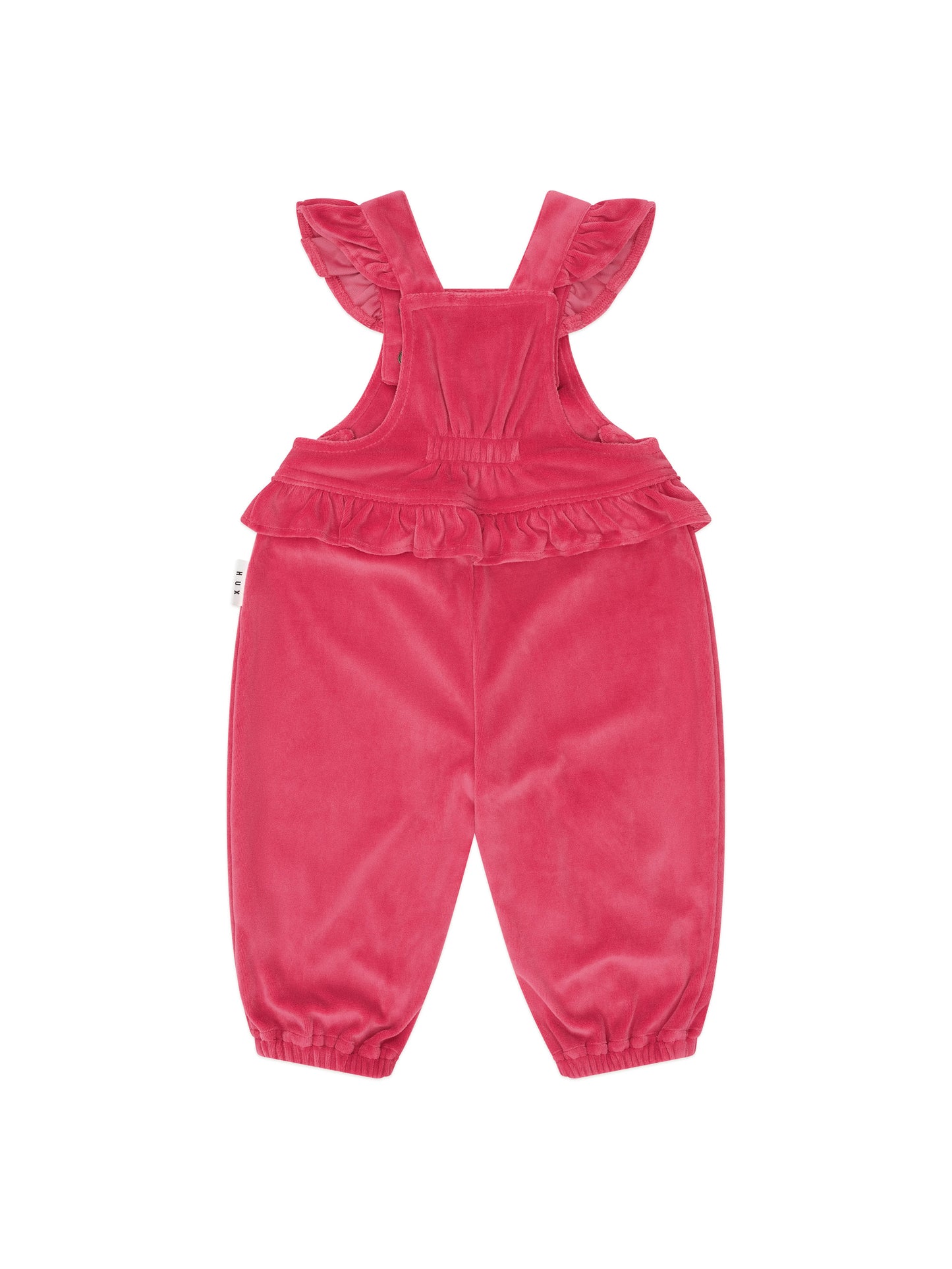 Huxbaby Very Cherry Velour Frill Overall