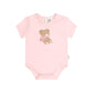 Huxbaby Bow Huxette Short Sleeve Bodysuit Baby Pink