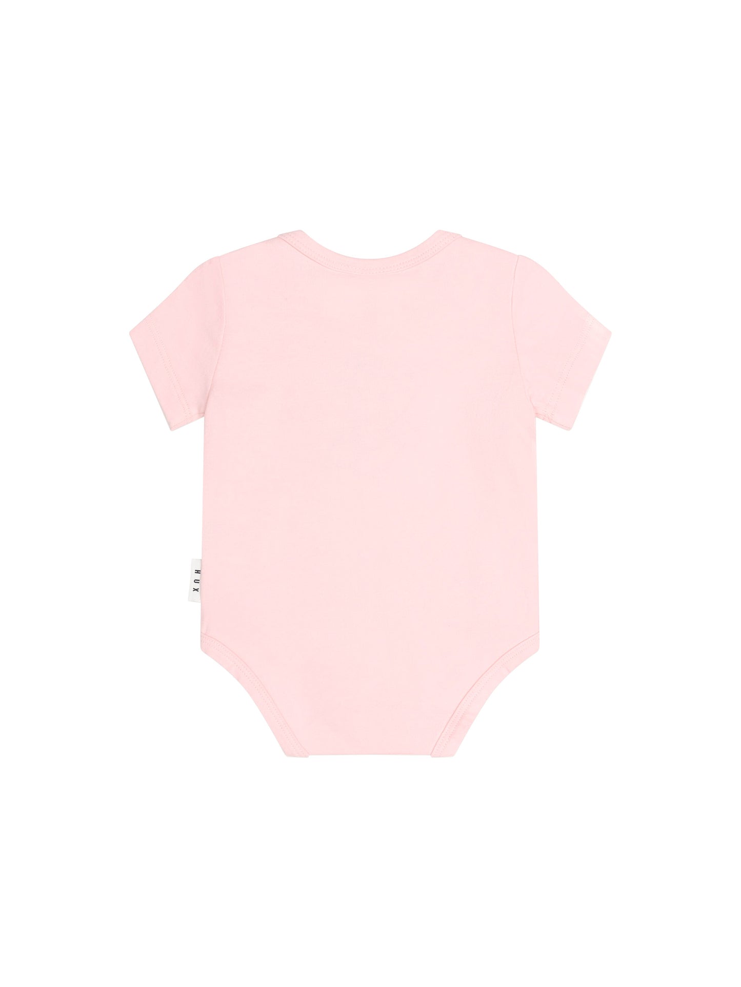 Huxbaby Bow Huxette Short Sleeve Bodysuit Baby Pink