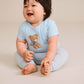 Huxbaby Bow Hux Short Sleeve Bodysuit Baby Blue