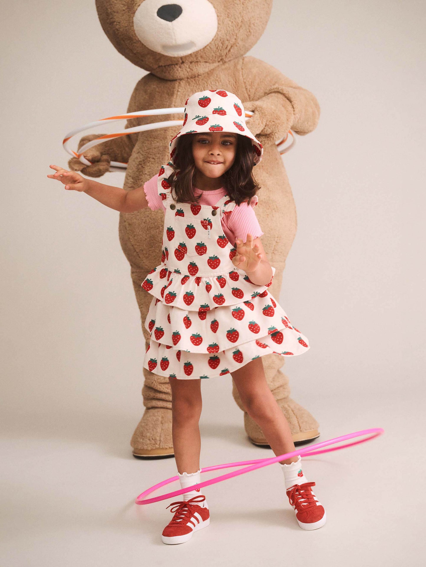 Huxbaby Strawberry Tiered Pinafore