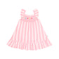 Huxbaby Floral Embroidery Stripe Dress Vintage Pink | Almond Milk
