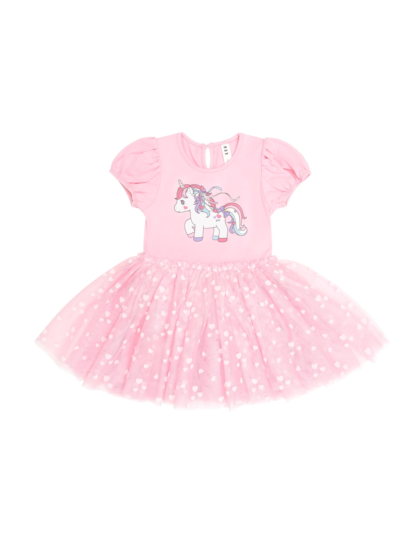 Huxbaby Magical Unicorn Puff Short Sleeve Dress