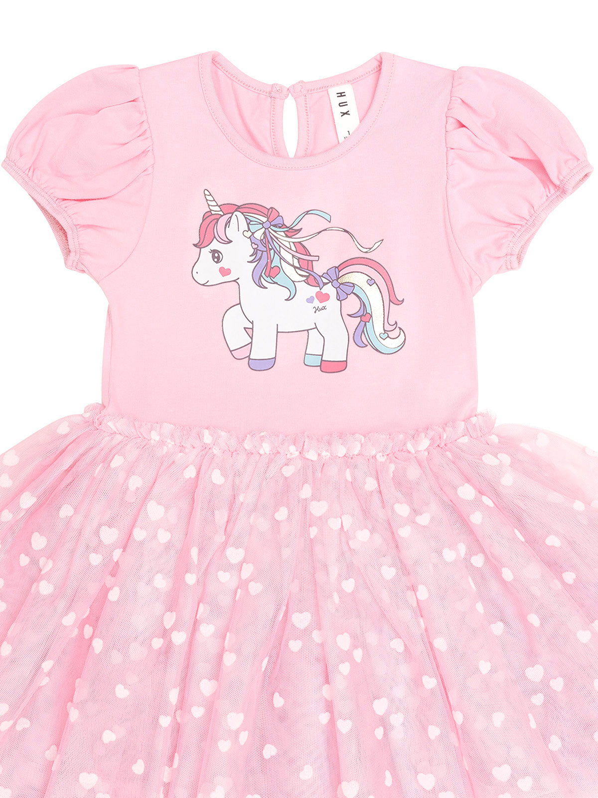 Huxbaby Magical Unicorn Puff Short Sleeve Dress