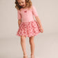 Huxbaby Glitter Bow Tutu Tulle Dress Vintage Pink