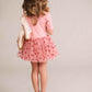 Huxbaby Glitter Bow Tutu Tulle Dress Vintage Pink