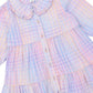 Huxbaby Rainbow Check Long Sleeve Frill Dress