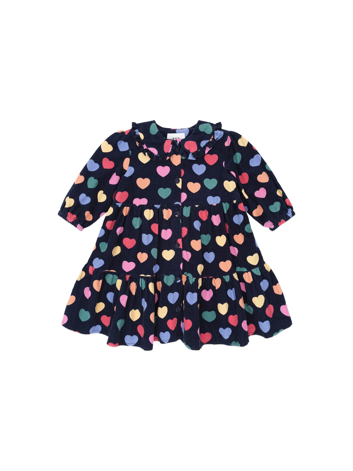 Huxbaby Multi Hearts Cord Dress