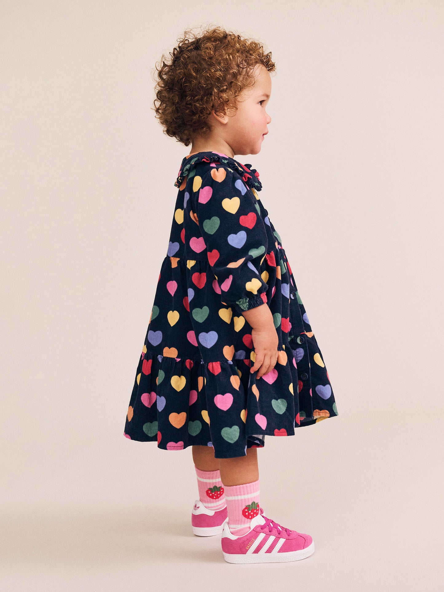 Huxbaby Multi Hearts Cord Dress