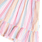 Huxbaby Rainbow Stripe Shirred Frill Dress