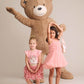 Huxbaby Glitter Bow Tiered Skirt Vintage Pink