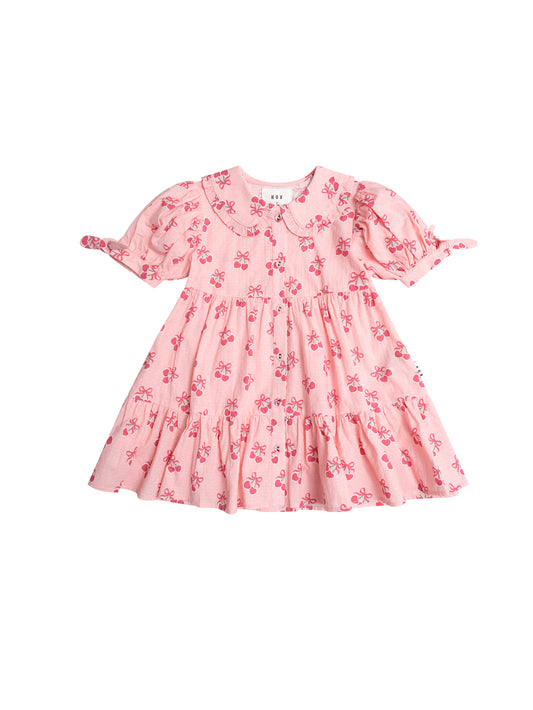 Huxbaby Cherry Pie Tiered Smock Dress