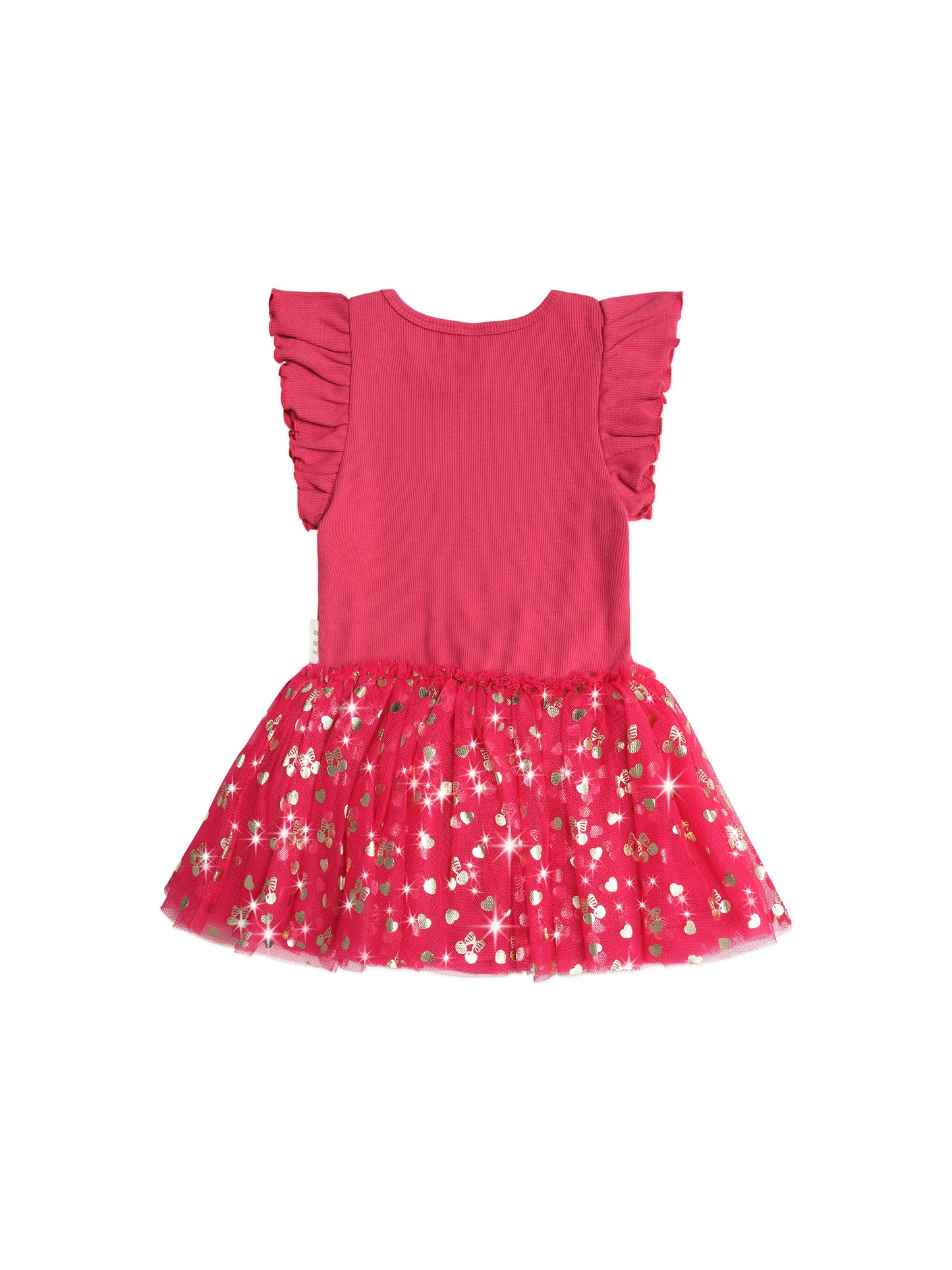 Huxbaby Golden Cherry Pie Rib Tulle Dress