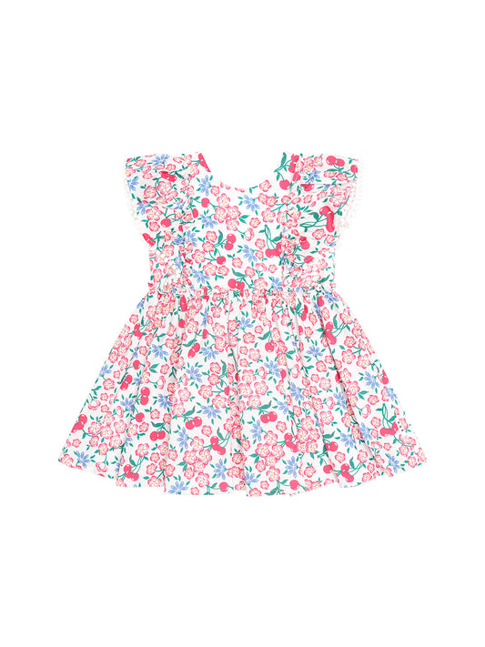 Huxbaby Tropical Floral Bow Back Dress