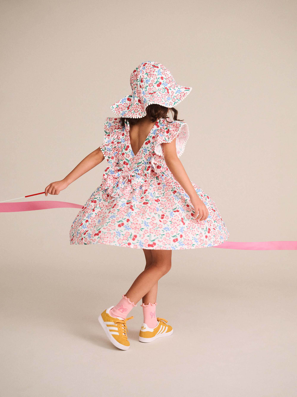 Huxbaby Tropical Floral Bow Back Dress