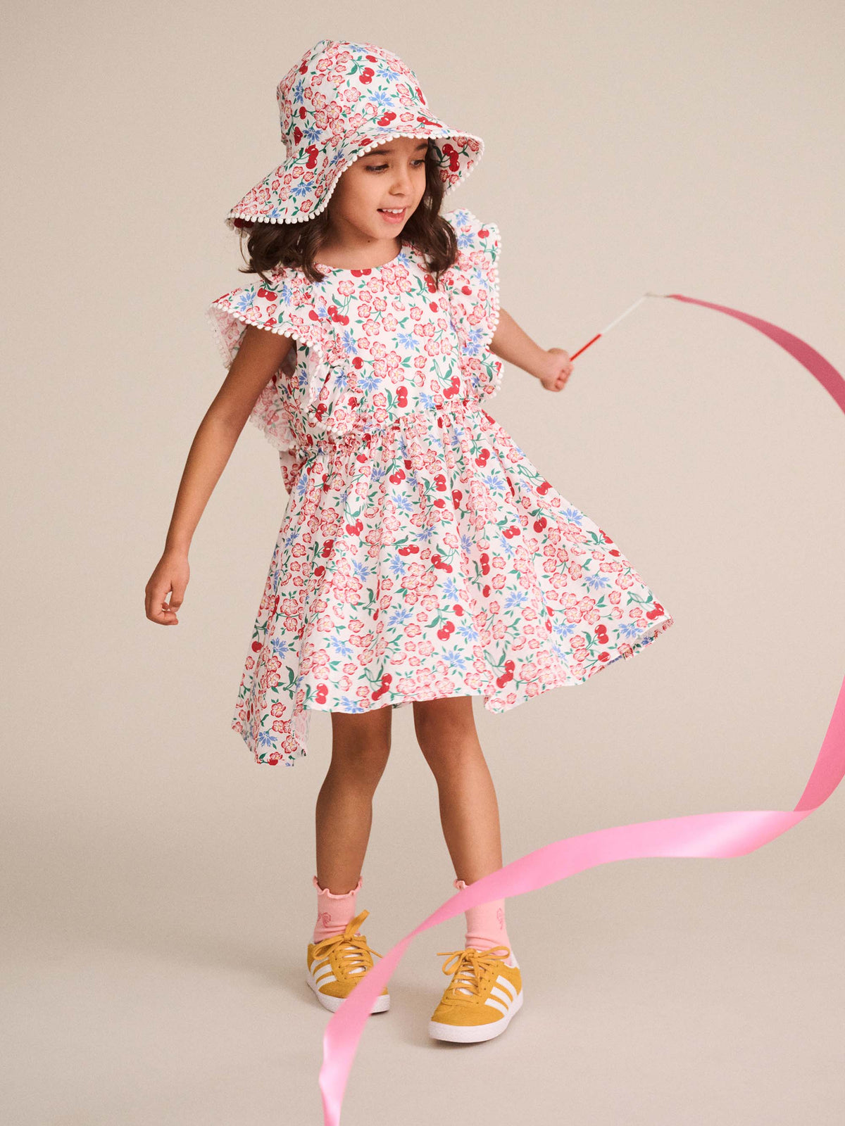 Huxbaby Tropical Floral Bow Back Dress