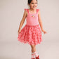 Huxbaby Tropical Fruit Embroidered Sleeveless Tulle Dress