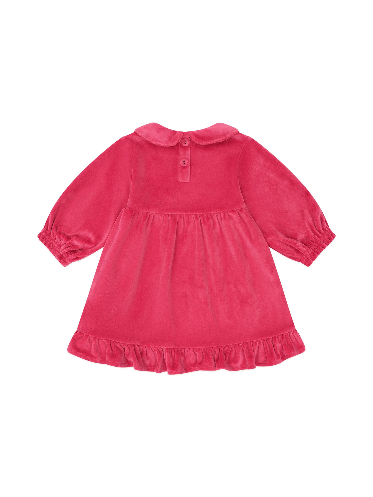 Huxbaby Very Cherry Velour Collar Dress