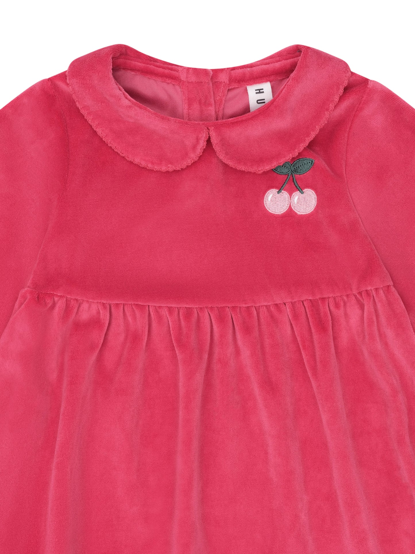 Huxbaby Very Cherry Velour Collar Dress